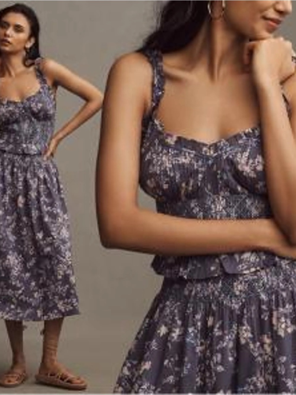 By Anthropologie Maeve Violette Midi Dress